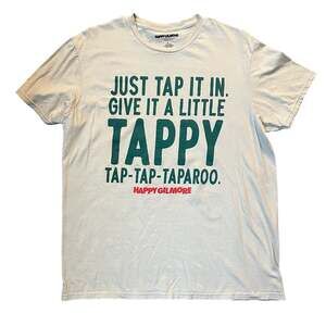 Happy Gilmore Adult LG Give It A Little Tappy Tap-Tap-Taparoo graphic t-shirt